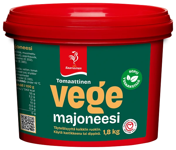 Tomaattinen vegemajoneesi 1,8 kg