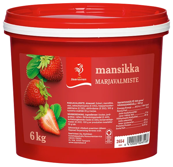 Mansikka marjavalmiste 6,0 kg