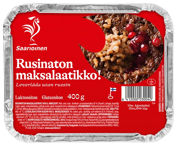 Maksalaatikko laktoositon/rusinaton 400 g