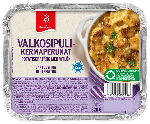 Valkosipulikermaperunat 320 g