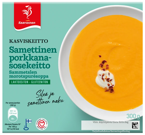 Samettinen porkkanasosekeitto 300 g