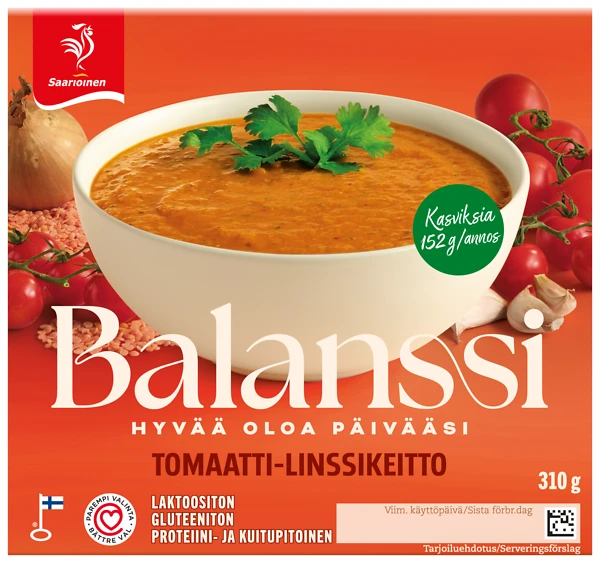Balanssi Tomaatti-linssikeitto 310 g