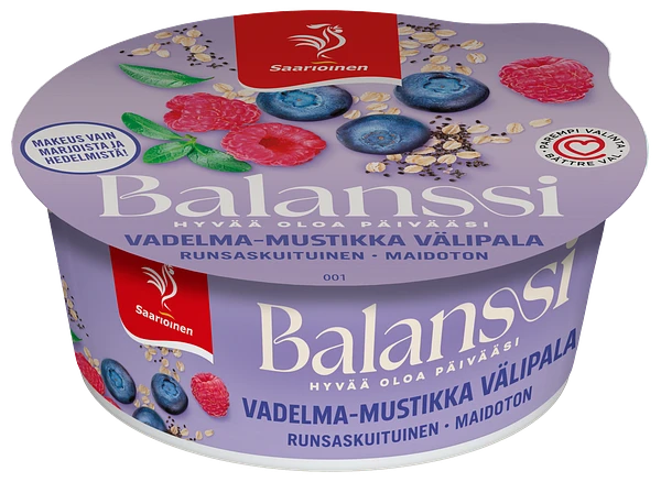 Balanssi Vadelma-mustikka välipala 130 g
