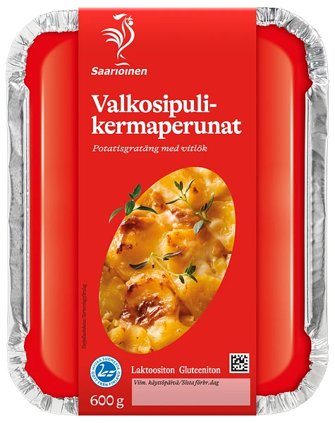 Valkosipulikermaperunat 600 g