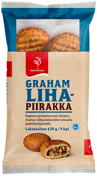 Grahamlihapiirakka 9 kpl 630 g