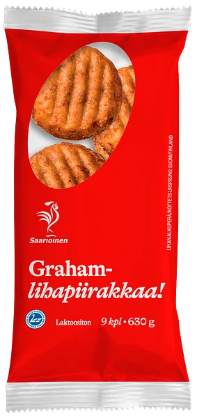 Grahamlihapiirakka 9 kpl 630 g