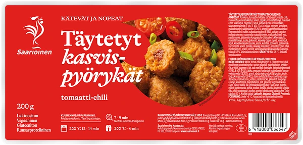 Täytetyt kasvispyörykät tomaatti-chili 200 g