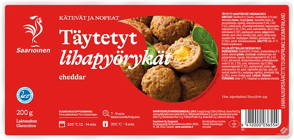 Täytetyt lihapyörykät cheddar 200 g