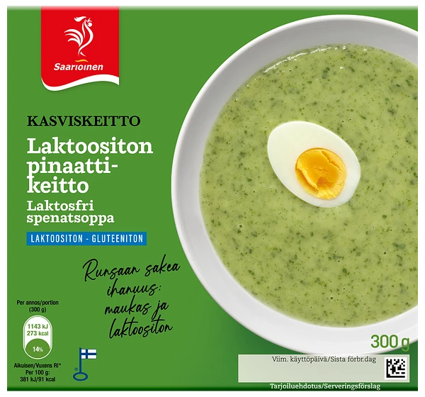 Laktoositon pinaattikeitto 300 g