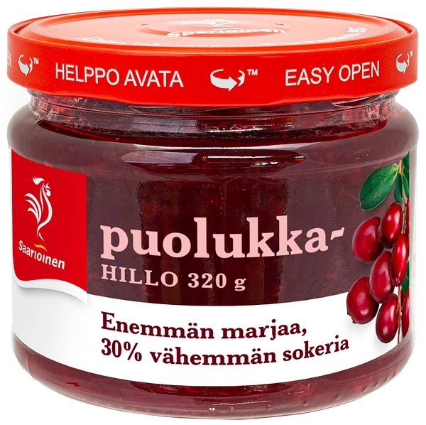 Puolukkahillo vähemmän sokeria 320 g