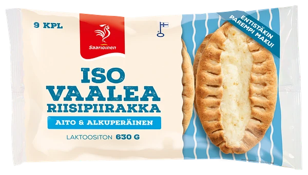 Iso vaalea riisipiirakka 9 kpl 630 g