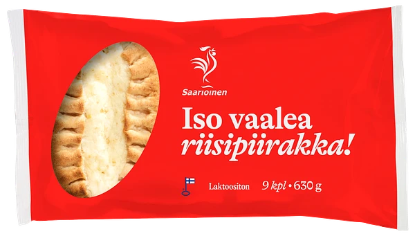 Iso vaalea riisipiirakka 9 kpl 630 g