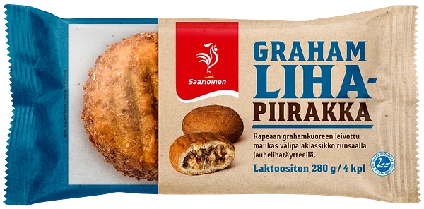 Grahamlihapiirakka 4 kpl 280 g